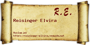 Reisinger Elvira névjegykártya